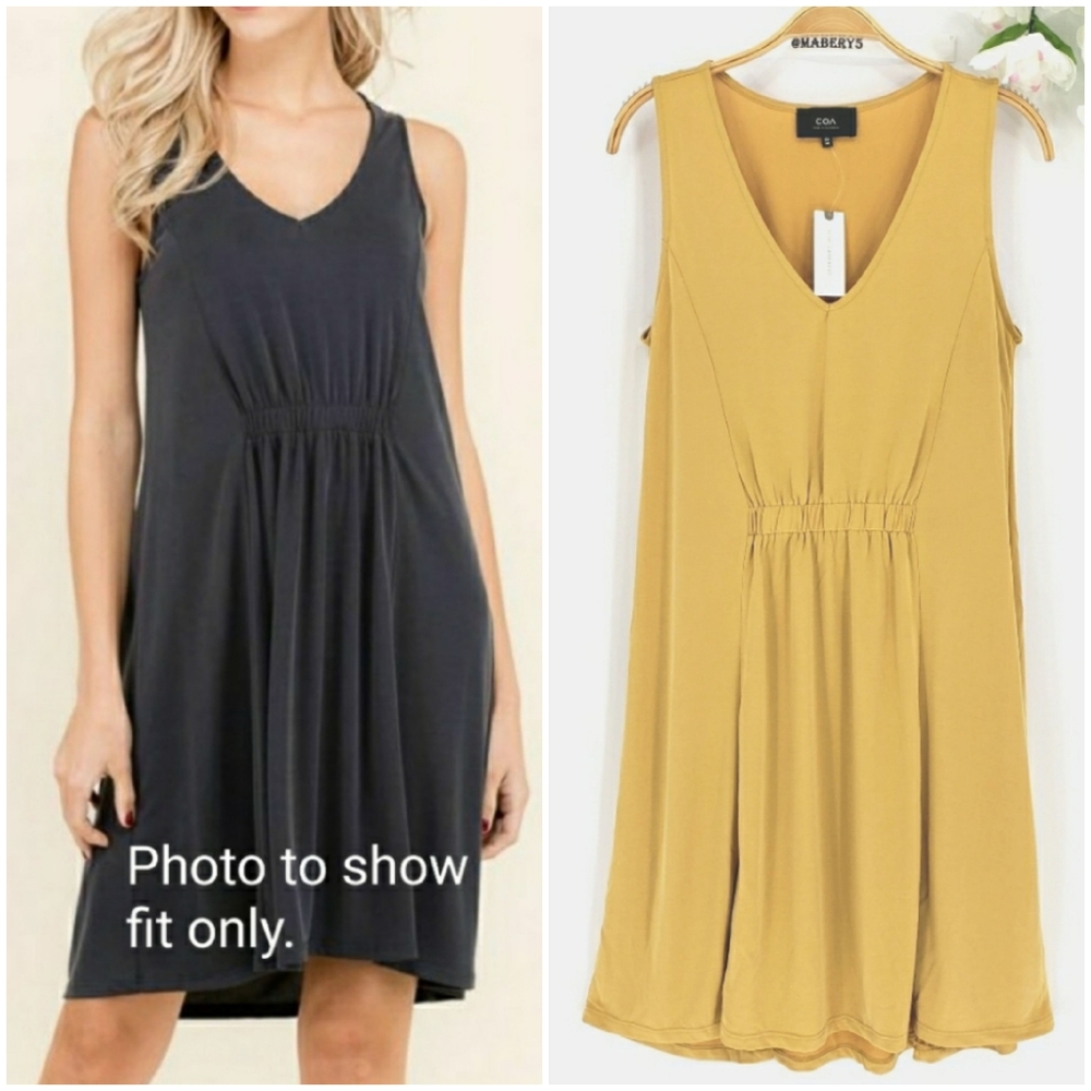 New ANTHROPOLOGIE x COA Lisa Cinched Tank Dress